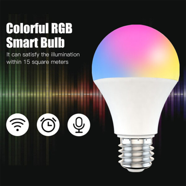 15W Wi-Fi Smart Bulb E27 LED RGB Bulb Works with Alexa / Google Home 85-265V RGB + White -Dimmable Timer Function Magic Bulb_2