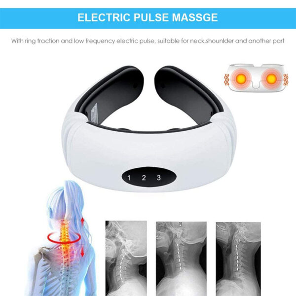Infrared Heating USB Charging Electric Neck Massager with 6 Massage Modes_9