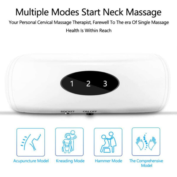 Infrared Heating USB Charging Electric Neck Massager with 6 Massage Modes_2
