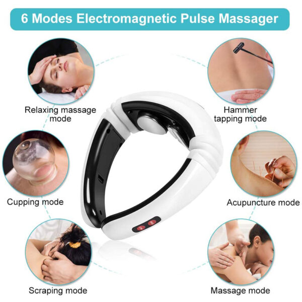 Infrared Heating USB Charging Electric Neck Massager with 6 Massage Modes_3