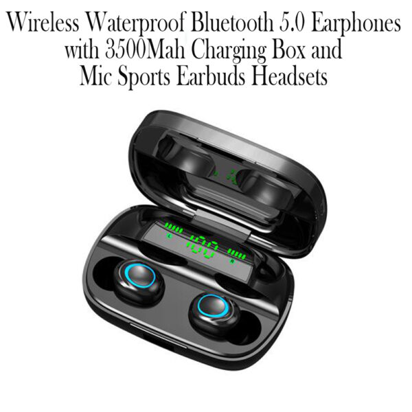 Bluetooth 5.0 Sports Earphones with 3500mAh Charging Box and Mic- USB Charging_8