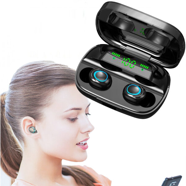 Bluetooth 5.0 Sports Earphones with 3500mAh Charging Box and Mic- USB Charging_6