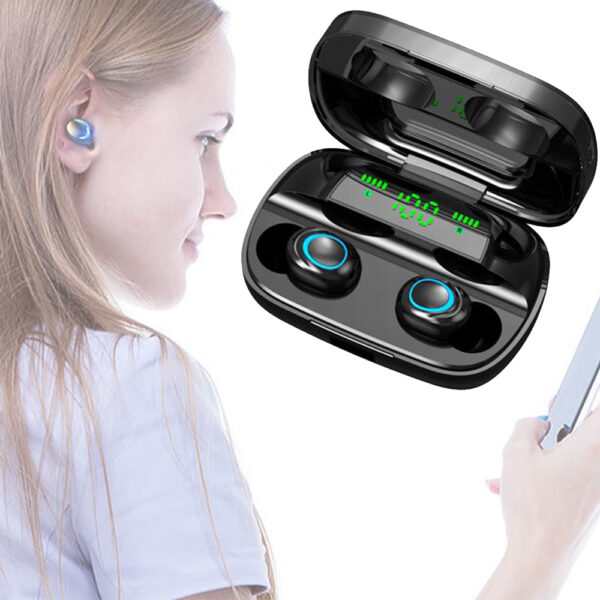Bluetooth 5.0 Sports Earphones with 3500mAh Charging Box and Mic- USB Charging_7