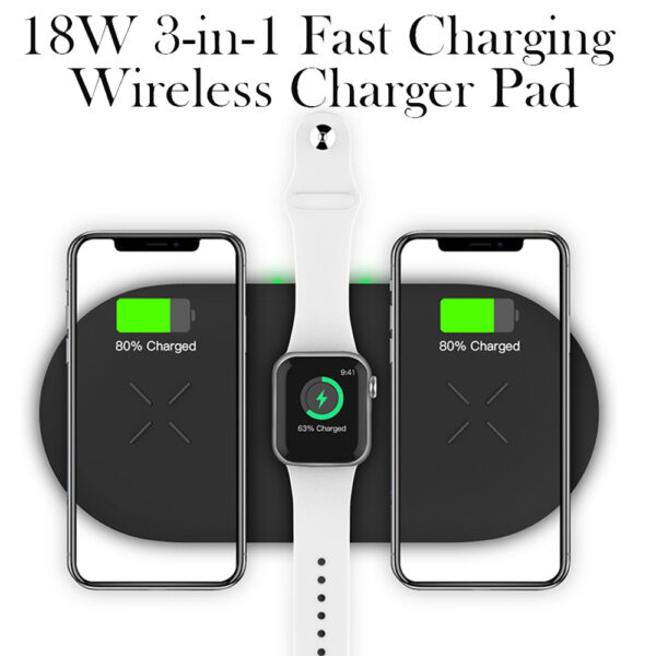 18W 3-in-1 Fast Charging Wireless QI Charger Pad for Apple, Samsung, Apple Watch and AirPods_4