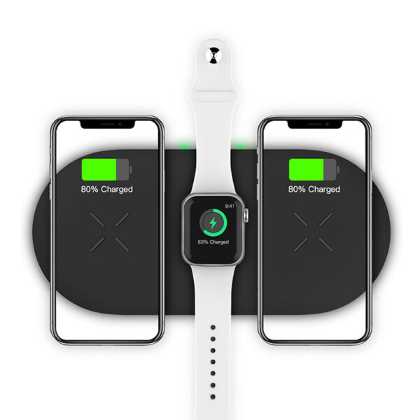 18W 3-in-1 Fast Charging Wireless QI Charger Pad for Apple, Samsung, Apple Watch and AirPods_5