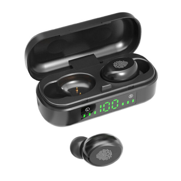 Wireless Earphones 8D Bass Stereo Waterproof Hands-free Headset- USB Charging_0