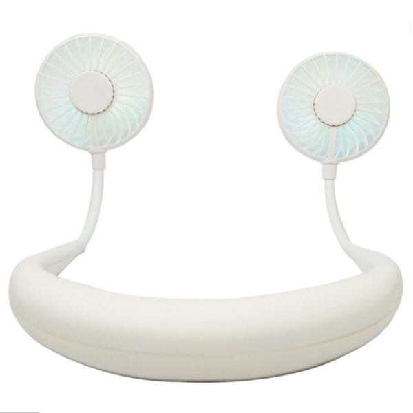 2-in-1 Hanging and Desktop Standing Adjustable USB Rechargeable Portable Neck Fan_4