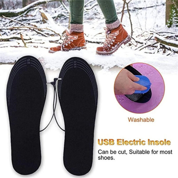 Electric Heating Cut-to-Fit Insoles Washable Thermal Foot Warmer Sock Cushion for Men and Women_5