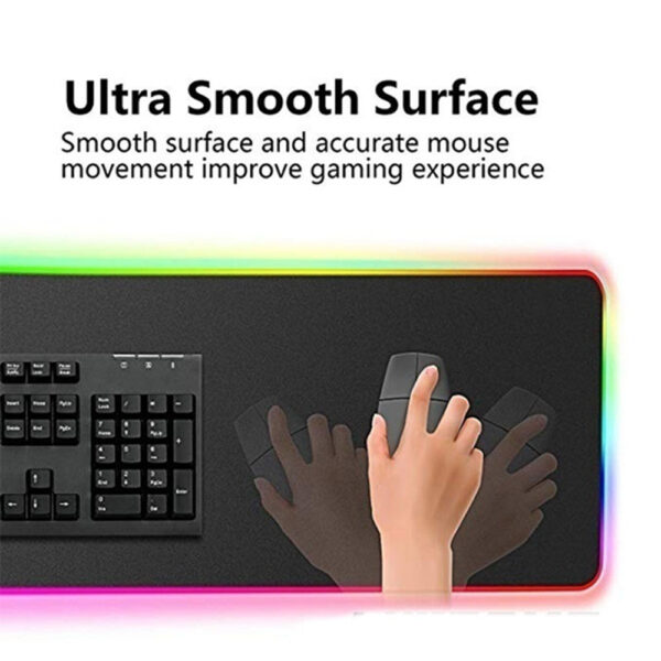 RGB LED Non-Slip Luminous Mouse Pad for Gaming PC Keyboard_2