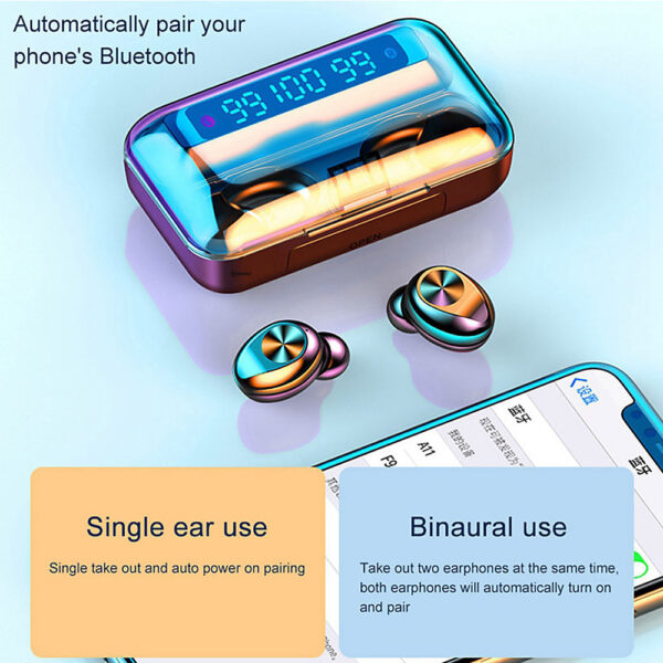 Wireless Bluetooth Earphones with Charging Box- USB Charging_4
