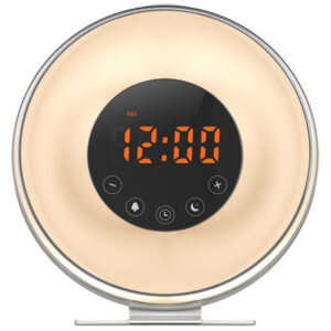 Wake-up Digital Alarm Clock Touch Sensitive LED Light Simulation- USB Powered_0