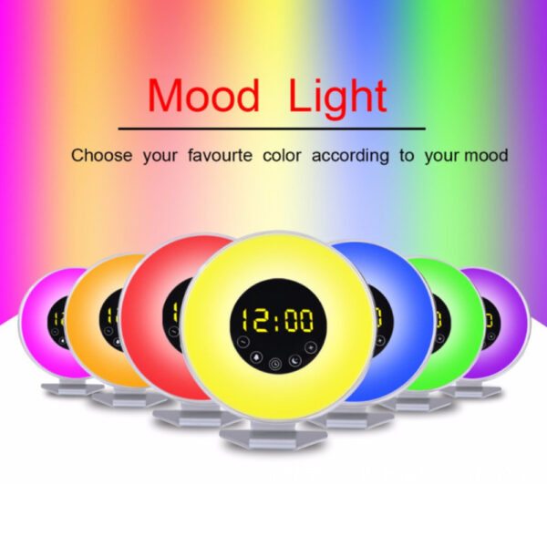 Wake-up Digital Alarm Clock Touch Sensitive LED Light Simulation- USB Powered_5