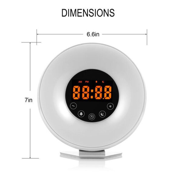 Wake-up Digital Alarm Clock Touch Sensitive LED Light Simulation- USB Powered_4