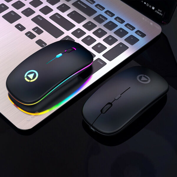 LED Wireless Bluetooth Silent Ergonomic Gaming Mouse-USB Charging_2