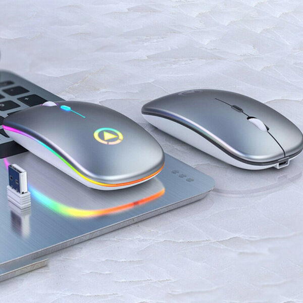 LED Wireless Bluetooth Silent Ergonomic Gaming Mouse-USB Charging_3