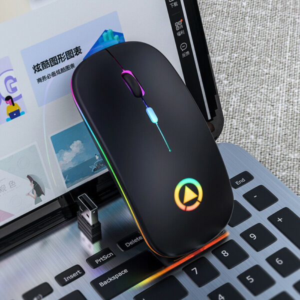 LED Wireless Bluetooth Silent Ergonomic Gaming Mouse-USB Charging_6
