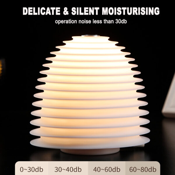 USB Interface Round LED Bedside Night Light Humidifier and Diffuser_9