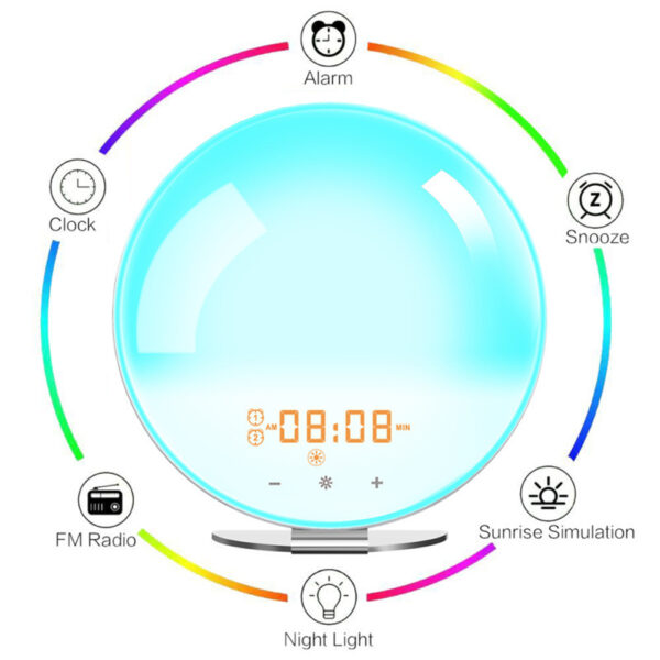 Creative Digital Alarm Clock Sunset and Sunlight Simulator- USB Powered_7