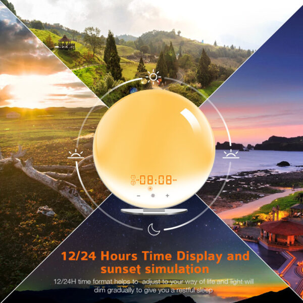 Creative Digital Alarm Clock Sunset and Sunlight Simulator- USB Powered_6