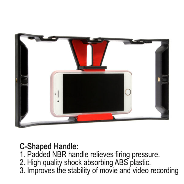 Professional Smartphone Photography Cage Rig Video Stabilizer Grip_6