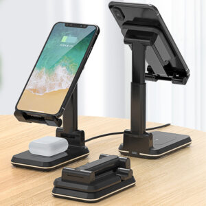 10W QI Charging Stand Telescopic Desktop Phone Bracket- USB Powered_0