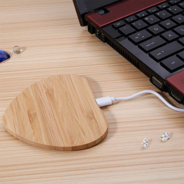 Wireless Wooden Charging Pad for QI Enabled Devices- USB Cable_7