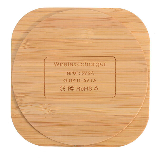 Wireless Wooden Charging Pad for QI Enabled Devices- USB Cable_8