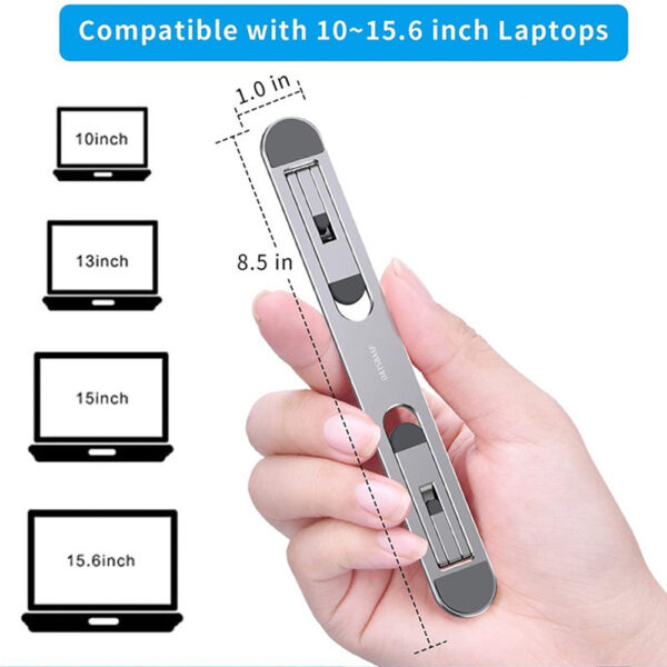 Ergonomic Foldable Aluminum Laptop Cooling Stand and Holder_9