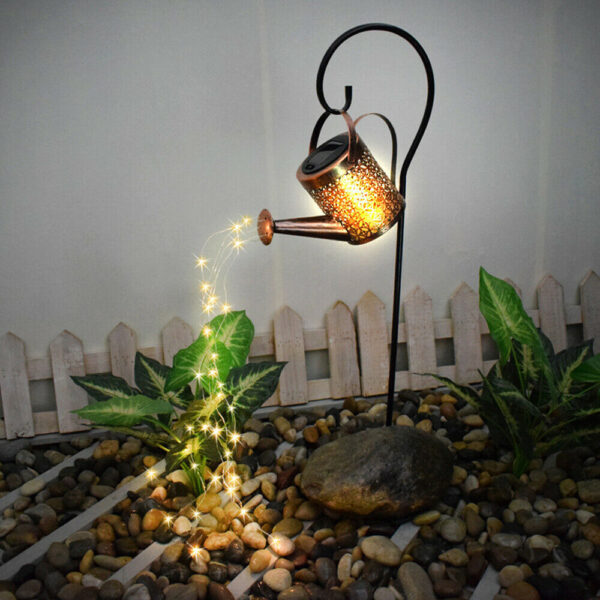 Solar Powered LED Watering Can String Light Outdoor Garden Décor_6