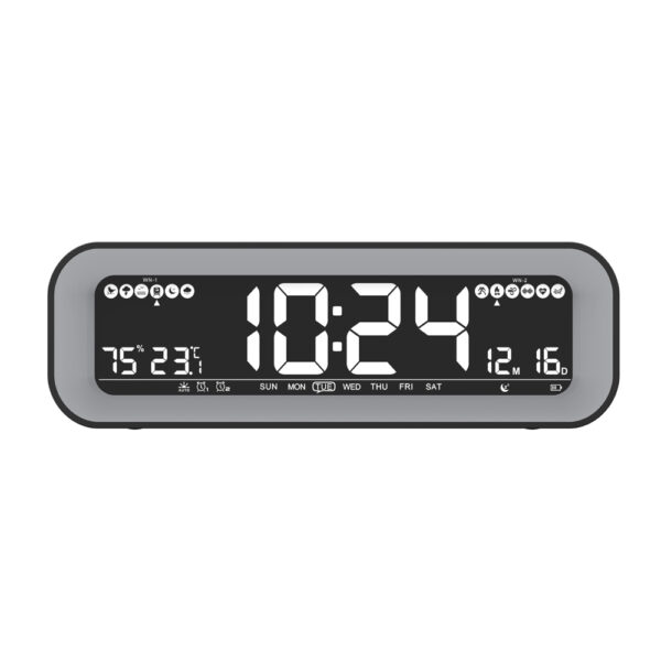 USB Interface Large Screen Digital Alarm Clock and Charger_5