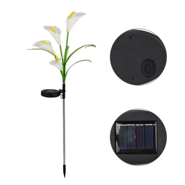 Solar Powered Calla Lily Garden Décor Flower Lights_7