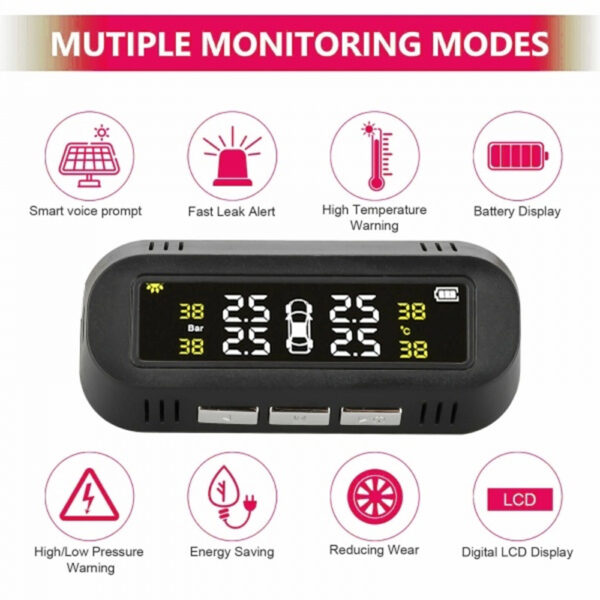 Solar Powered TPMS Monitoring System with Colored Digital Display_8