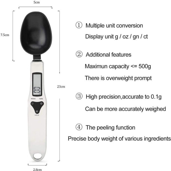 Wet and Dry Digital Kitchen Spoon with LCD Display- Battery Operated_9