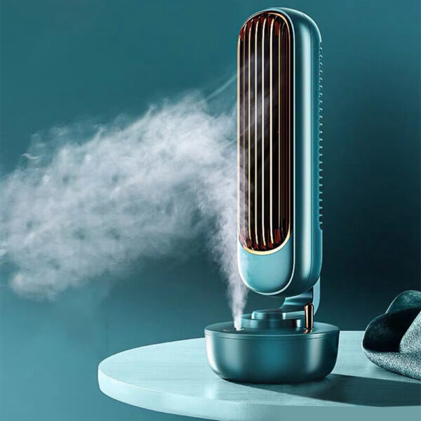 Retro Humidification Silent Wireless USB Power Tower Fan_3