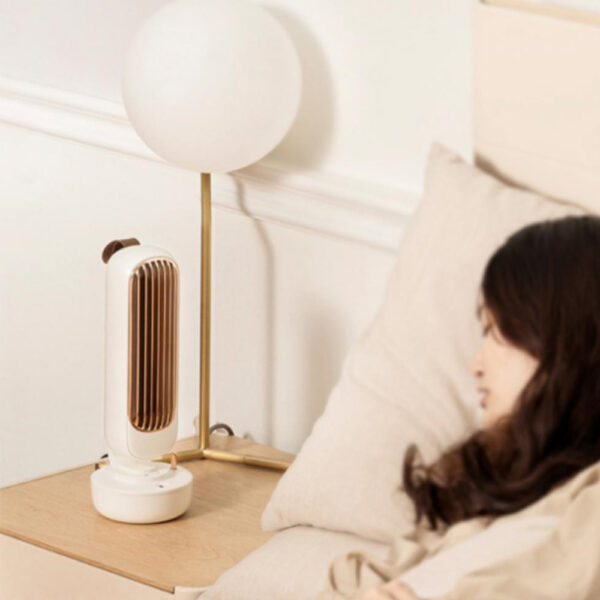 Retro Humidification Silent Wireless USB Power Tower Fan_4