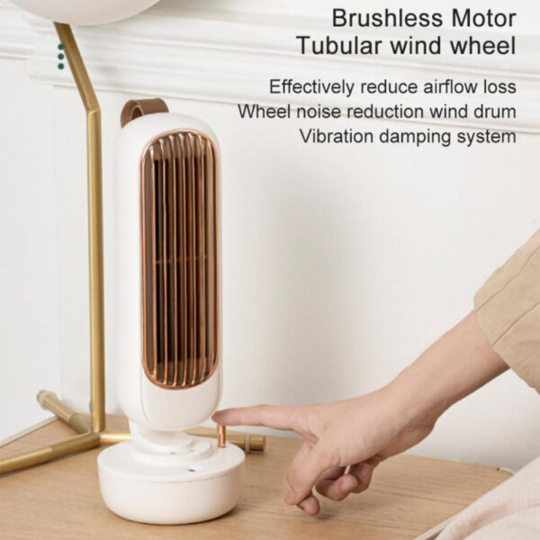 Retro Humidification Silent Wireless USB Power Tower Fan_9