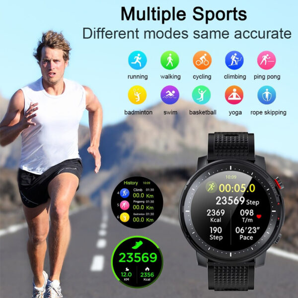 Full Touch Smart Watch BT Control Fitness Watch- USB Charging_9