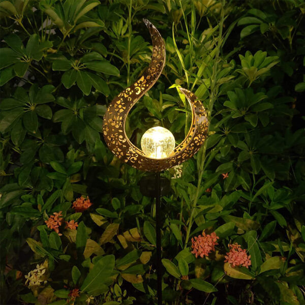 1 Pc Garden Décor Outdoor Solar Powered Hollow Flame Light_7