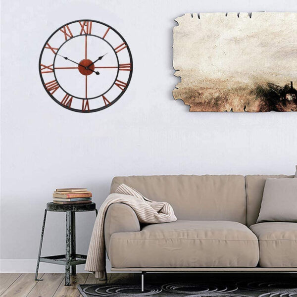 Roman Numeral Vintage Battery-Operated Antique Style Wall Clock_3