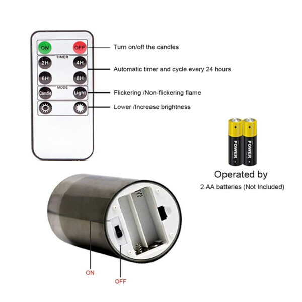 Battery Powered Flameless Flickering LED Wickless Candle_6