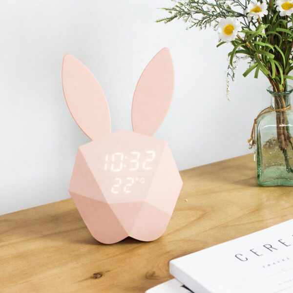 Geometrical Rabbit Musical Motion Sensor Alarm Clock- USB Powered_5