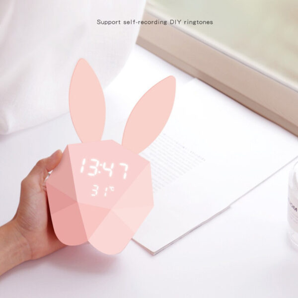 Geometrical Rabbit Musical Motion Sensor Alarm Clock- USB Powered_7