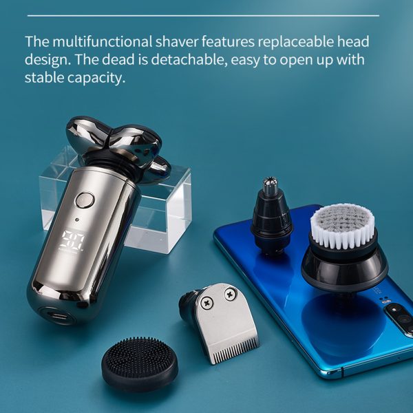 5-in-1 USB Rechargeable Digital Display Wet and Dry Electric Hair Shaver_9