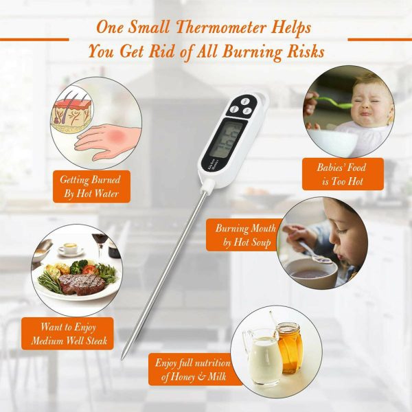 Instant Read Display Digital Food Meat Thermometer- Battery Powered_2