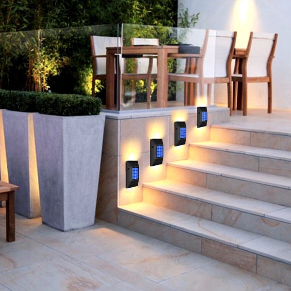 2pcs LED Outdoor Garden Solar Powered LED Wall Lamps_6