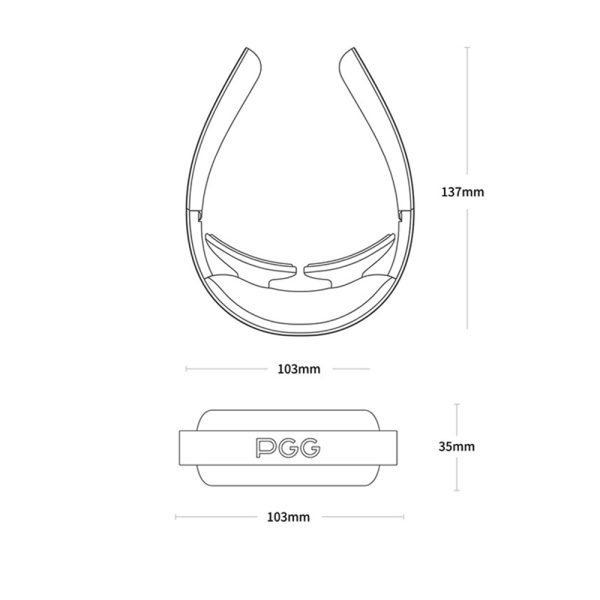 Electrical Pulse USB Rechargeable Foldable Electric Neck Massagerr_1