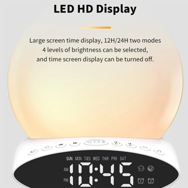 5-in-1 Multifunctional Digital Display Alarm Clock and LED Lamp (USB Power Supply)_7
