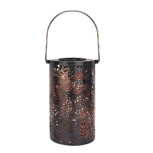 Outdoor Decorative Retro Leaf-Shadow Solar Powered Lantern_0