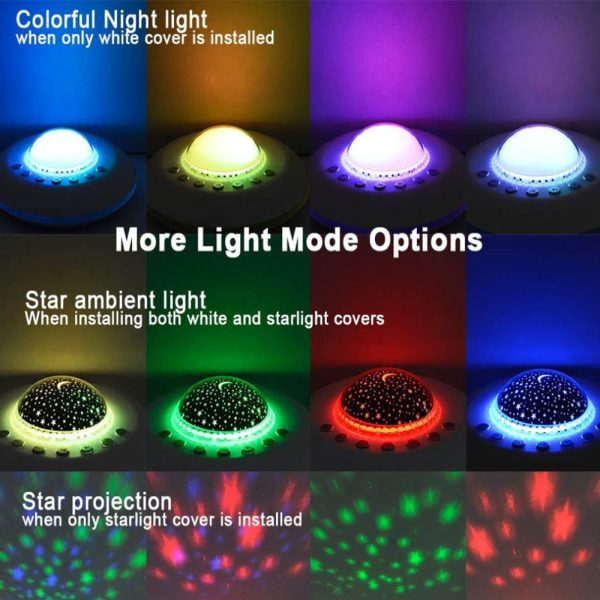 Multifunctional White Noise Machine with Star Projector Lamp- Battery Powered_3