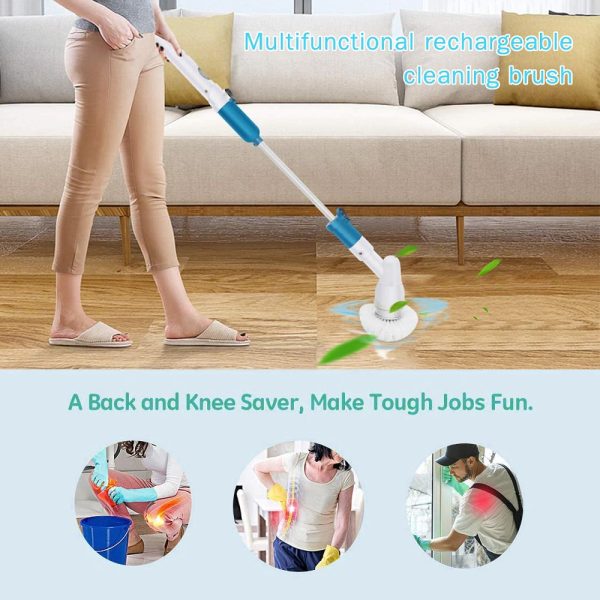 Cordless Turbo Power Electric Spin Scrubber- AU, EU, UK, US Plug_3